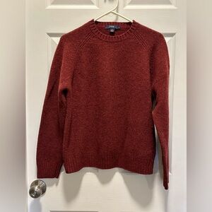 J. Crew 100% Lambs Wool Men’s Rich Burgundy Crewneck Sweater Size M